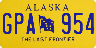 AK license plate GPA954
