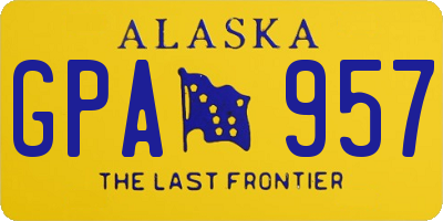 AK license plate GPA957