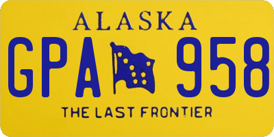 AK license plate GPA958