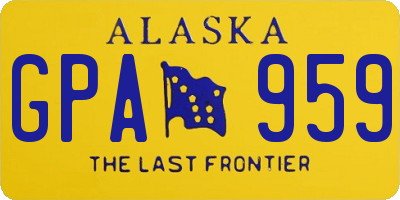 AK license plate GPA959