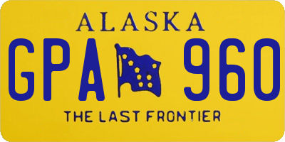 AK license plate GPA960