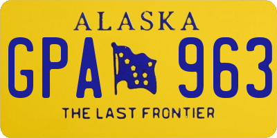 AK license plate GPA963