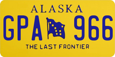 AK license plate GPA966