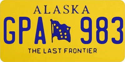 AK license plate GPA983