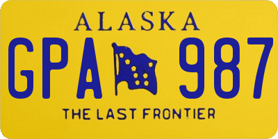 AK license plate GPA987