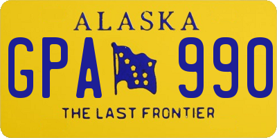 AK license plate GPA990