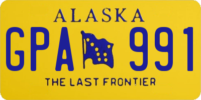 AK license plate GPA991