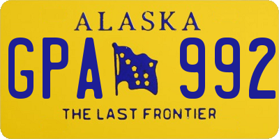 AK license plate GPA992