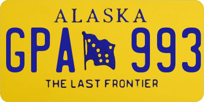 AK license plate GPA993