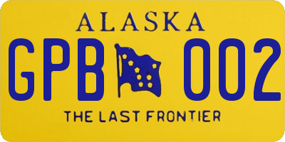AK license plate GPB002
