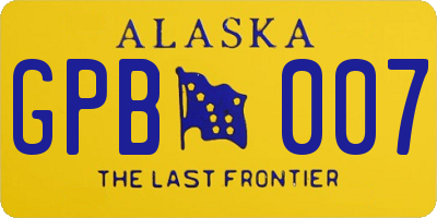 AK license plate GPB007