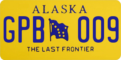 AK license plate GPB009