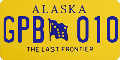 AK license plate GPB010
