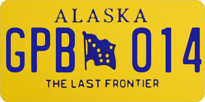 AK license plate GPB014