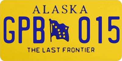 AK license plate GPB015