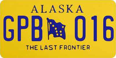 AK license plate GPB016