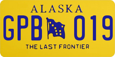 AK license plate GPB019