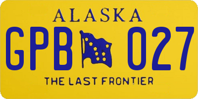 AK license plate GPB027