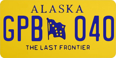 AK license plate GPB040