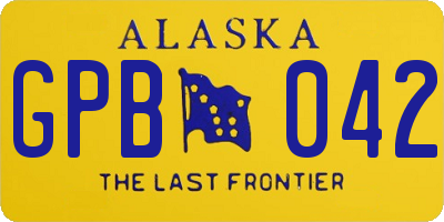 AK license plate GPB042