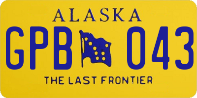 AK license plate GPB043