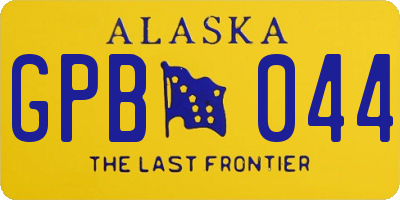 AK license plate GPB044