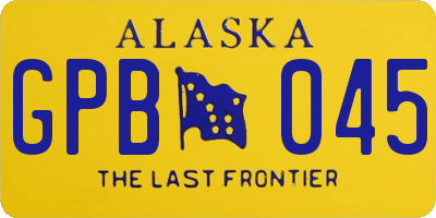 AK license plate GPB045