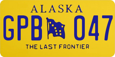 AK license plate GPB047
