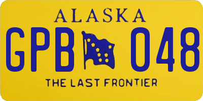 AK license plate GPB048