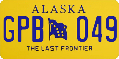 AK license plate GPB049