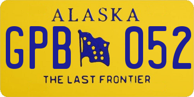 AK license plate GPB052