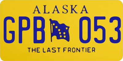 AK license plate GPB053