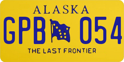 AK license plate GPB054