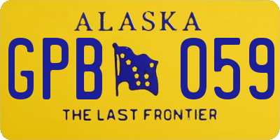 AK license plate GPB059