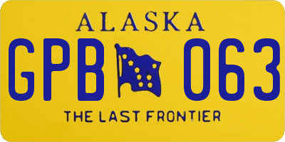 AK license plate GPB063