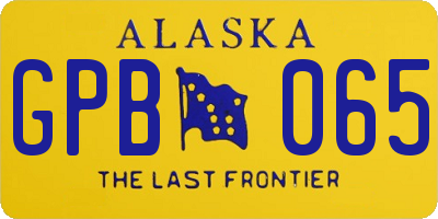 AK license plate GPB065