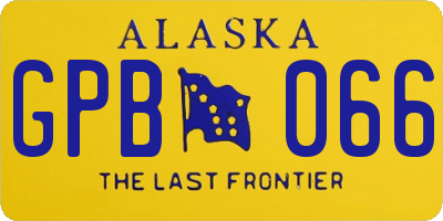 AK license plate GPB066