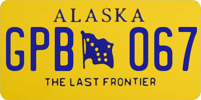 AK license plate GPB067