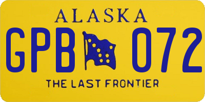 AK license plate GPB072