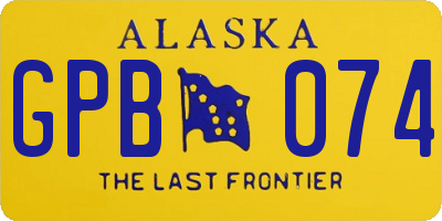 AK license plate GPB074
