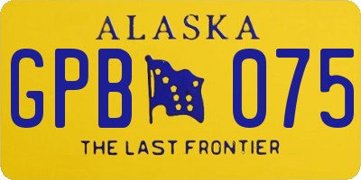 AK license plate GPB075