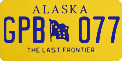 AK license plate GPB077