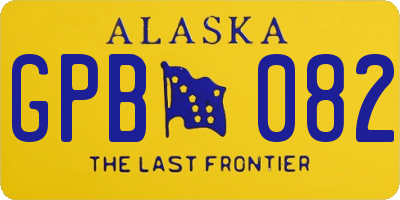 AK license plate GPB082