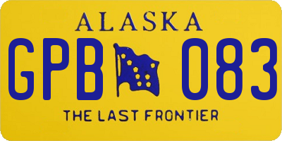 AK license plate GPB083
