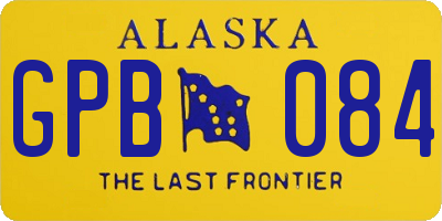 AK license plate GPB084