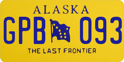 AK license plate GPB093