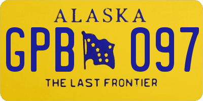 AK license plate GPB097