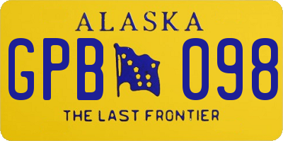 AK license plate GPB098