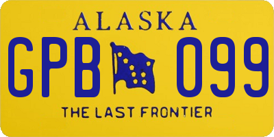 AK license plate GPB099