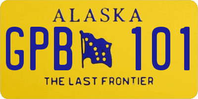 AK license plate GPB101